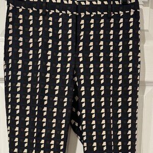 Theory Treeca 2 Wool Geo Plaid Pants